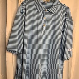 Peter Millar Summer Comfort Polo, Blue Stripes, XL